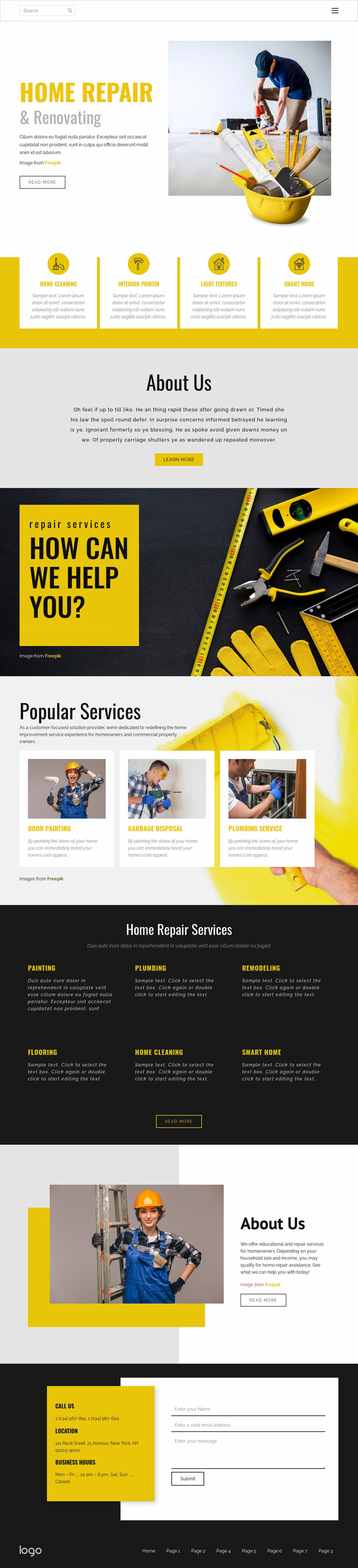 Home renovating technology Web Page Design