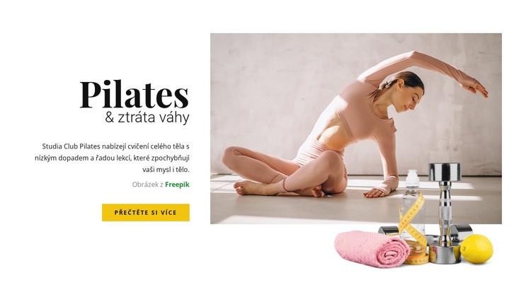 Pilates a hubnutí Šablona CSS