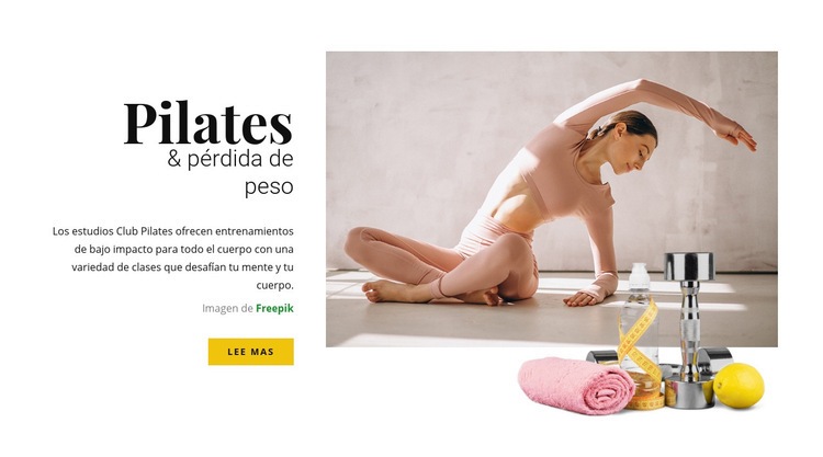 Pilates y adelgazamiento Plantilla HTML