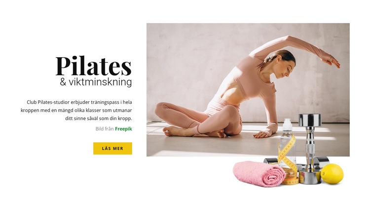 Pilates och viktminskning HTML-mall