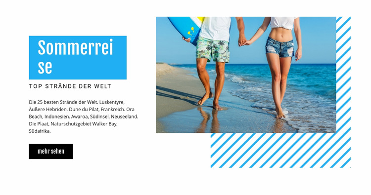 Sommerreise Joomla Vorlage