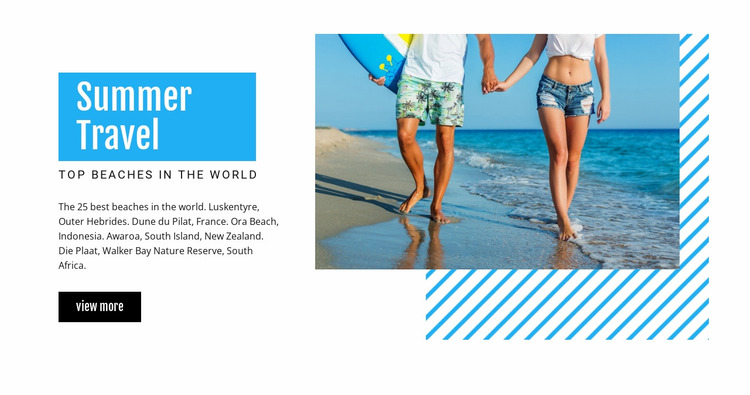 Summer Travel Website Mockup