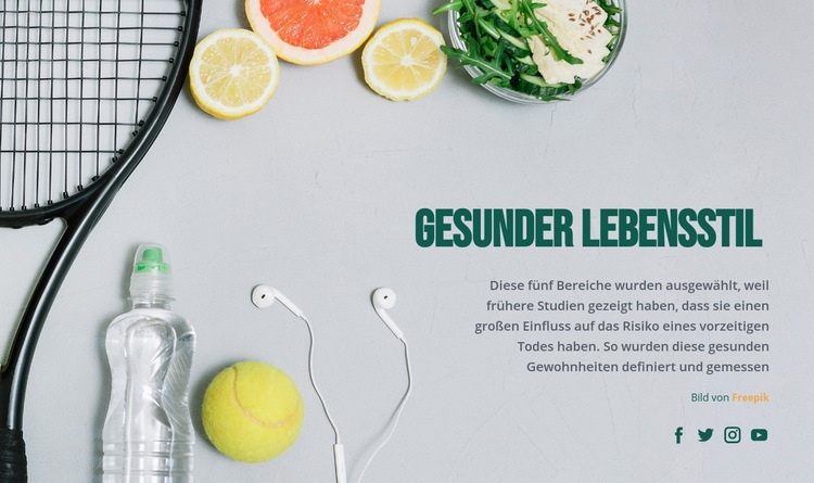 Gesunder Lebensstil HTML Website Builder