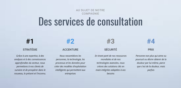 Affaires corporatives et communications Modèle HTML