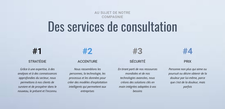 Affaires corporatives et communications Modèle HTML5