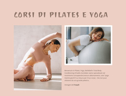 Layout Del Sito Web Per Corsi Di Pilates E Yoga