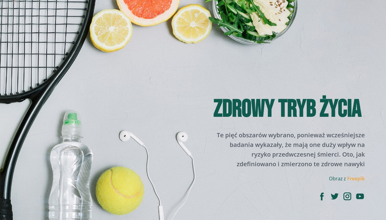 Zdrowy tryb życia Motyw WordPress