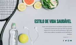 Design De Página HTML Para Estilo De Vida Saudável