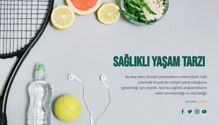 Sağlıklı yaşam tarzı CSS Şablonu