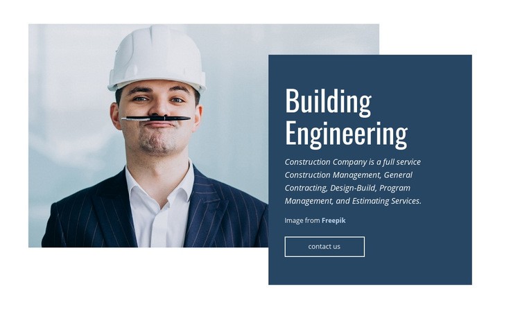 Building Engineering Elementor Template Alternative