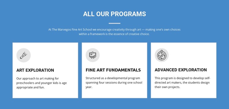 Life-changing art programs CSS Template