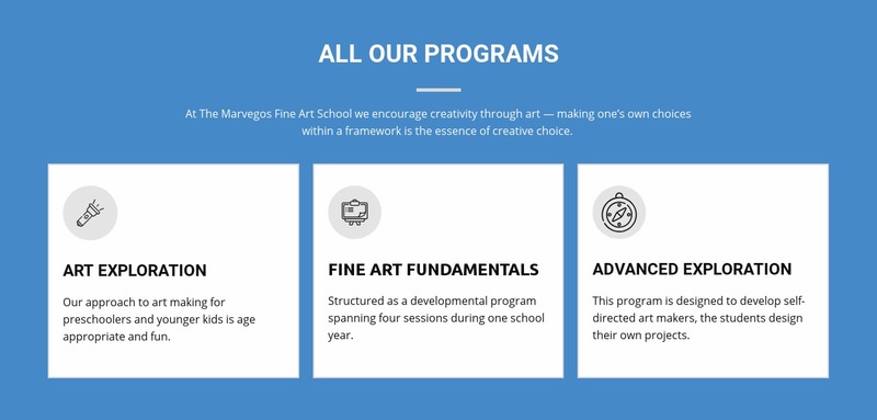 Life-changing art programs Elementor Template Alternative