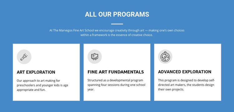 Life-changing art programs Homepage Design