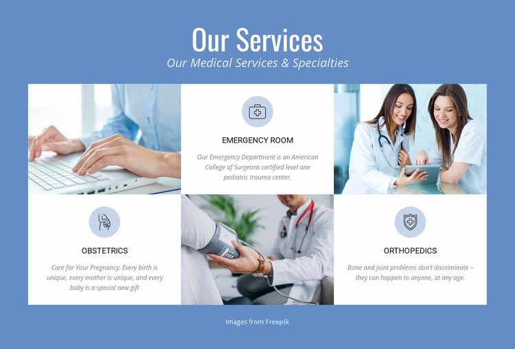 Medical Services Html Website Builder