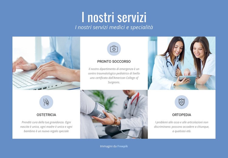 Servizi medici Costruttore di siti web HTML