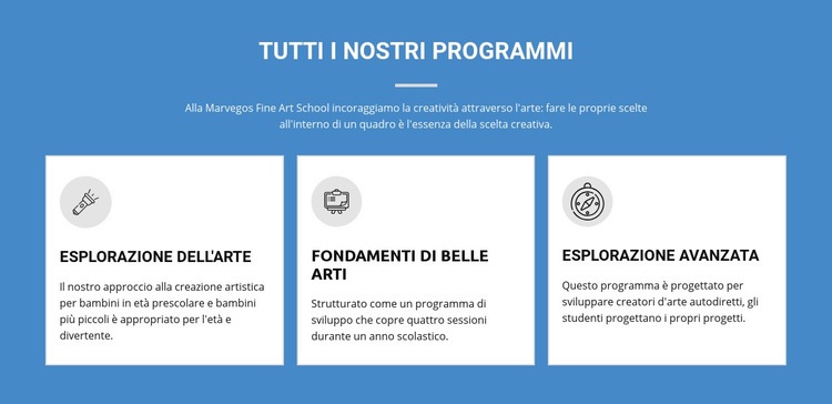 Programmi artistici che cambiano la vita Modelli di Website Builder