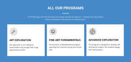 Life-Changing Art Programs One Page Template