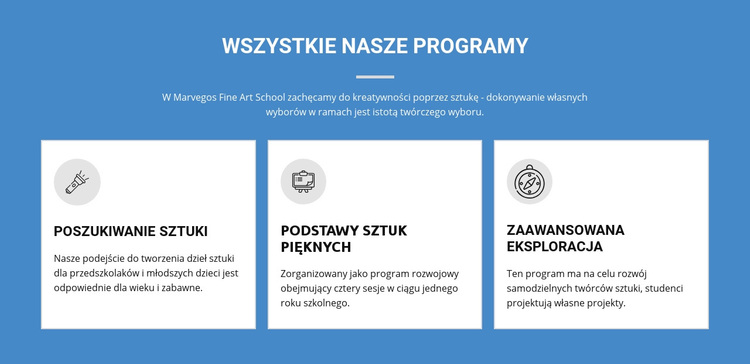 Programy artystyczne zmieniające życie Motyw WordPress