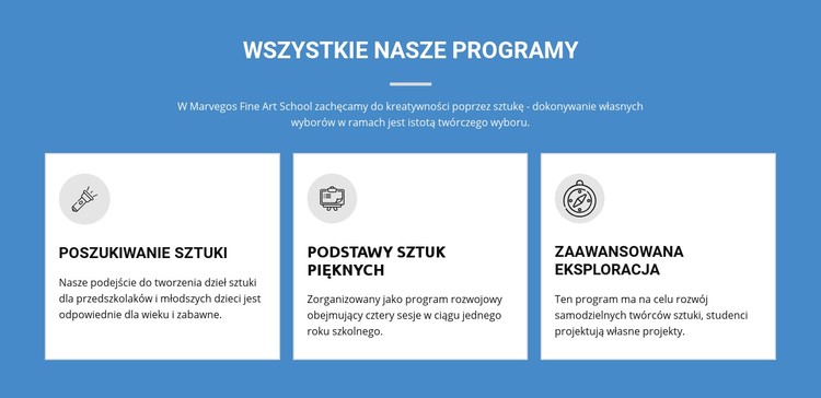 Programy artystyczne zmieniające życie Szablon CSS