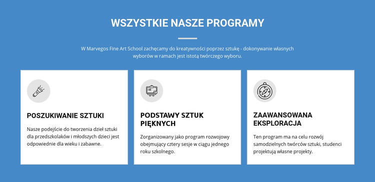 Programy artystyczne zmieniające życie Szablon HTML