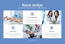 Construtor De Sites Incrível Para Serviços Médicos