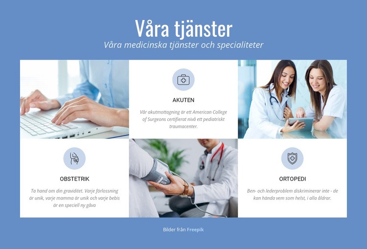 Medicinska tjänster Hemsidedesign