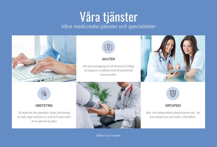 Medicinska tjänster HTML-mall