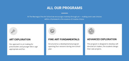 Levensveranderende Kunstprogramma'S - Sjablonen Website-Ontwerp