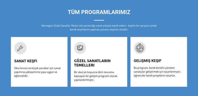 Yaşamı değiştiren sanat programları HTML5 Şablonu