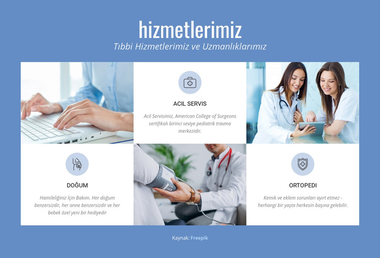 Tıbbi hizmetler WordPress Teması