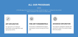 Life-Changing Art Programs Web Page Design