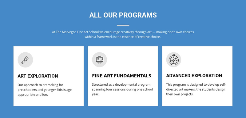 Life-changing art programs Web Page Design