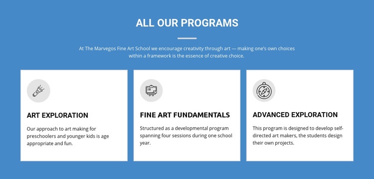 Life-changing art programs Webflow Template Alternative