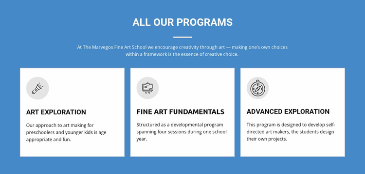 Life-changing art programs Website Builder Templates