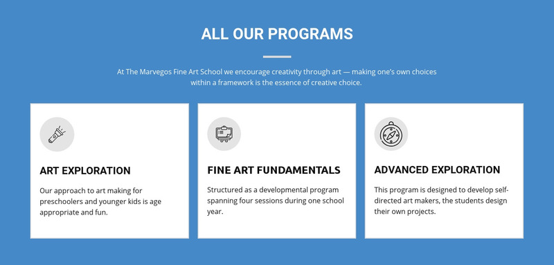 Life-changing art programs Wix Template Alternative