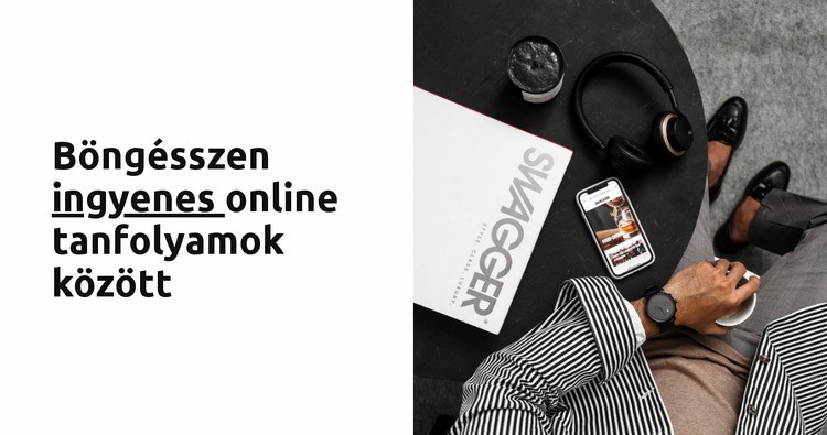 Nézze meg online tanfolyamunkat Weboldal sablon