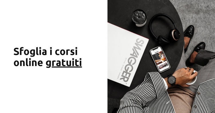 Guarda il nostro corso online Mockup del sito web