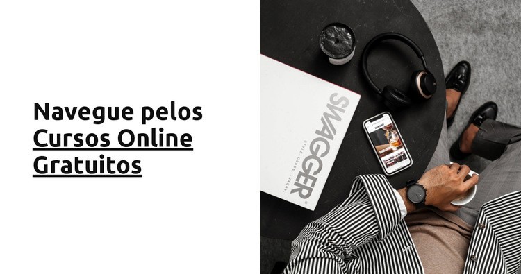 Veja nosso curso online Maquete do site