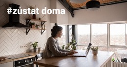 Bezplatná Online Šablona Pro Zůstaňte Doma A Přestaňte Panikařit