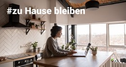 Bleib Zu Hause Und Hör Auf In Panik Zu Geraten Zielseitenvorlage