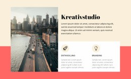 Kreatives Gebäudestudio – Inspiration Für Einseitenvorlagen