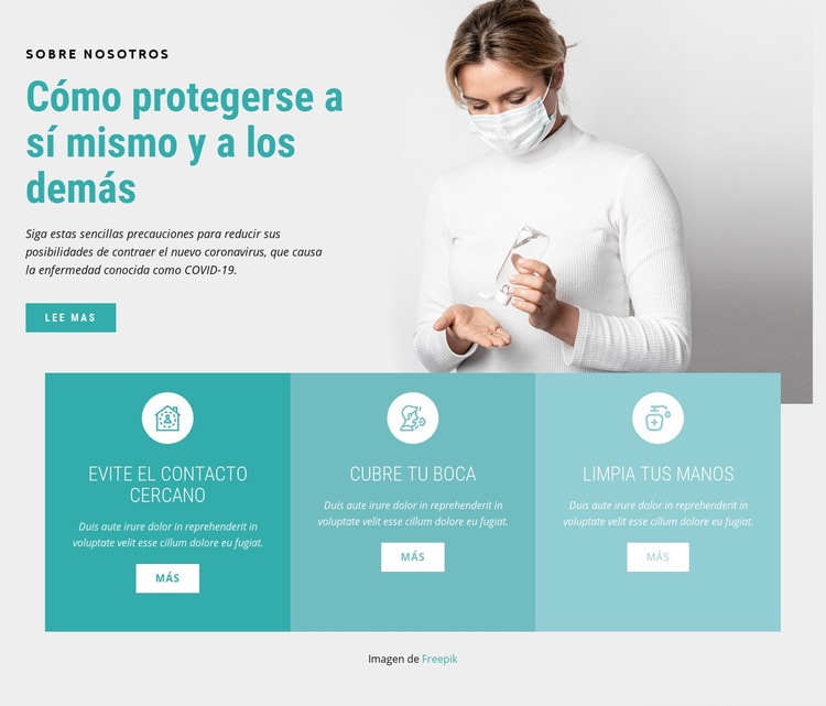 Precauciones ante el coronavirus Creador de sitios web HTML