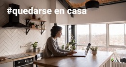 Diseño De Sitio Web Quédate En Casa Y Deja De Entrar En Pánico Para Cualquier Dispositivo