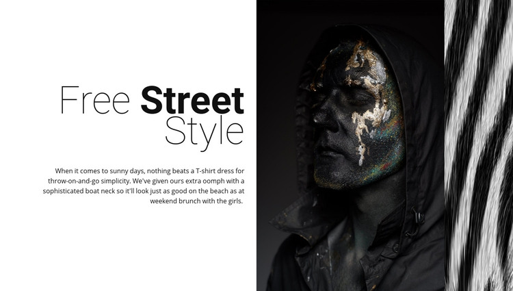 Free street fashion Homepage Design