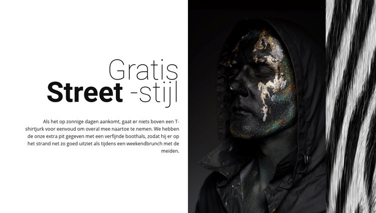 Gratis straatmode Website ontwerp