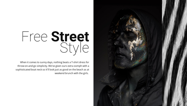 Free street fashion One Page Template