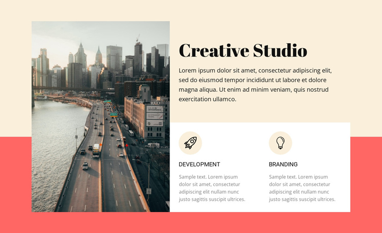 Creative building studio One Page Template