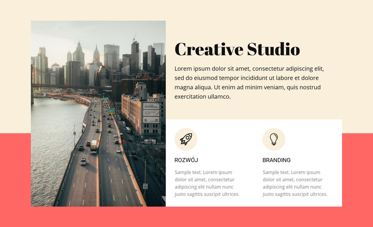 Kreatywne studio budowlane Szablon witryny sieci Web