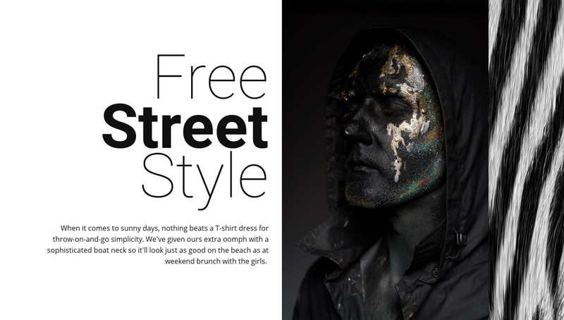Free street fashion Squarespace Template Alternative