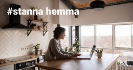 Webbplatsdesign Stanna Hemma Och Sluta Få Panik För Alla Enheter